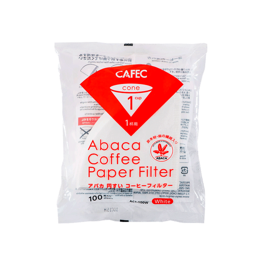 Filtres Abaca 4 tasses Blanc - 100 pièces - Cafec
