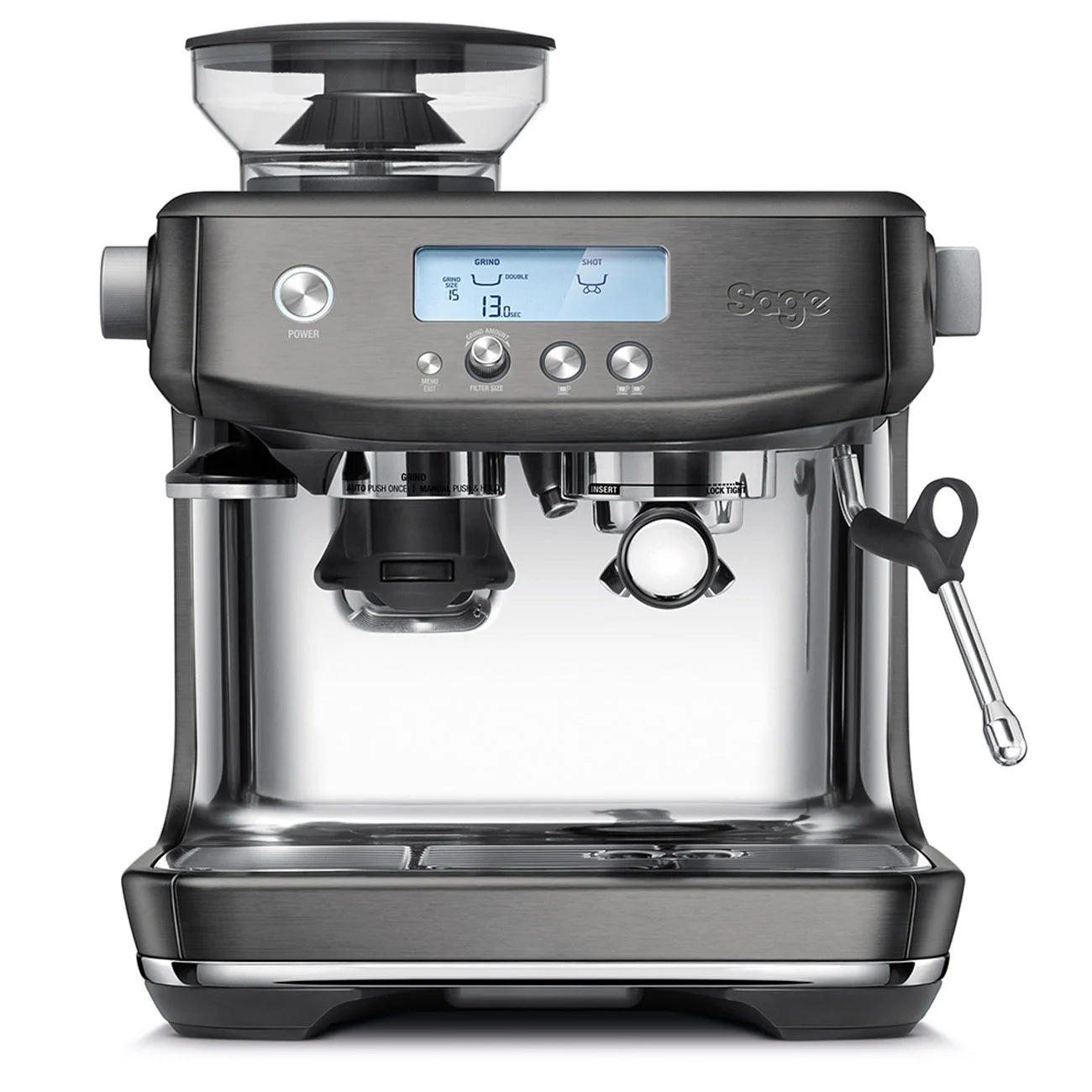 Machine à café Sage Barista Pro noire face