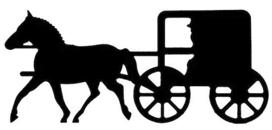 logo charrette avec cheval pour livraison